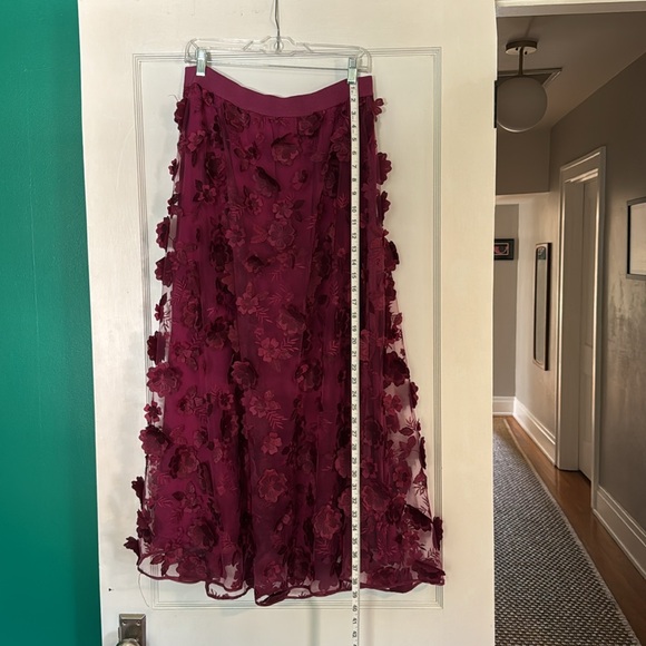 Anthropologie 3D floral maxi skirt - Picture 8 of 9